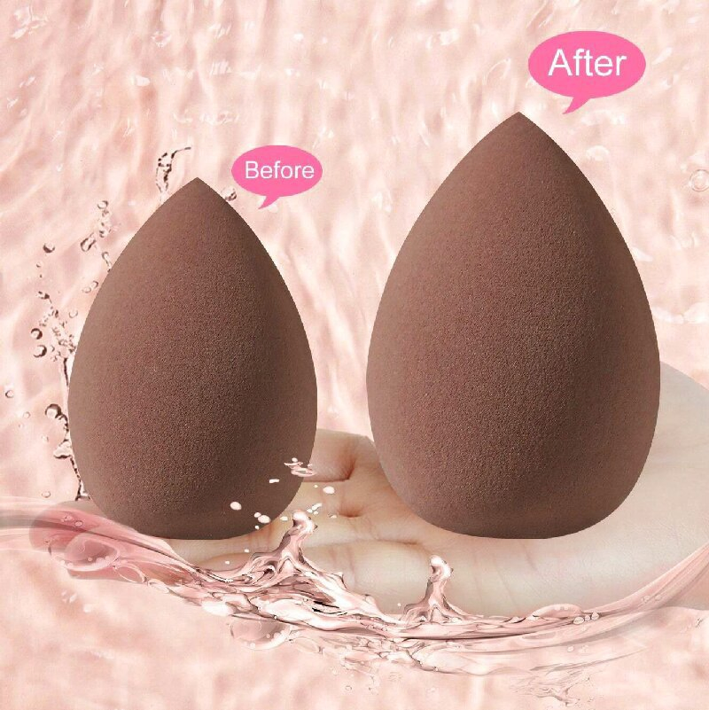 2025 Beauty Tools Makeup Brush Set Brown Triangle Puff Water Drop Cosmetic Sponges Mini Powder Puff Face Makeup Sponge Kit