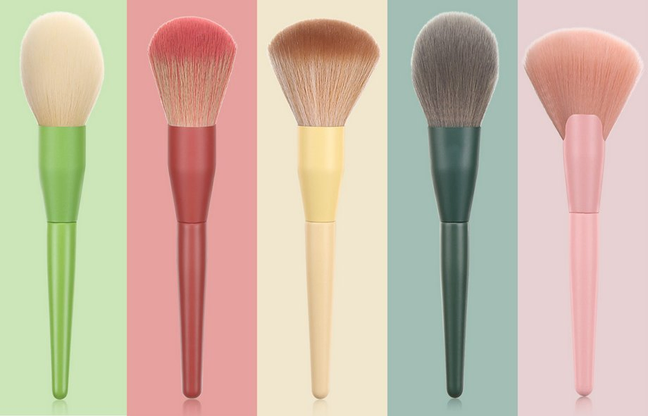 Hot Sale High Quality Personalized Mini Portable Makeup Brush Candy Color Matte Soft Hair Makeup Brush Set