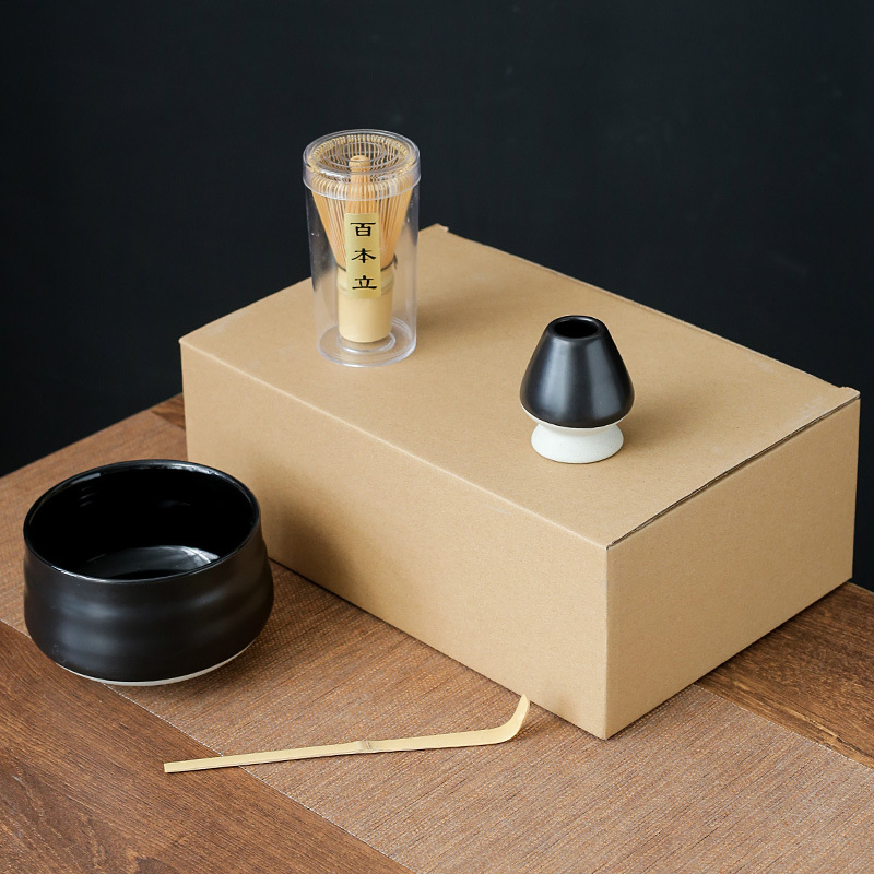 Japanese Classic Design Bamboo Matcha Powder Whisk Set Modern Practical Coffee and Green Tea Grinder Brush for Tea Ceremony