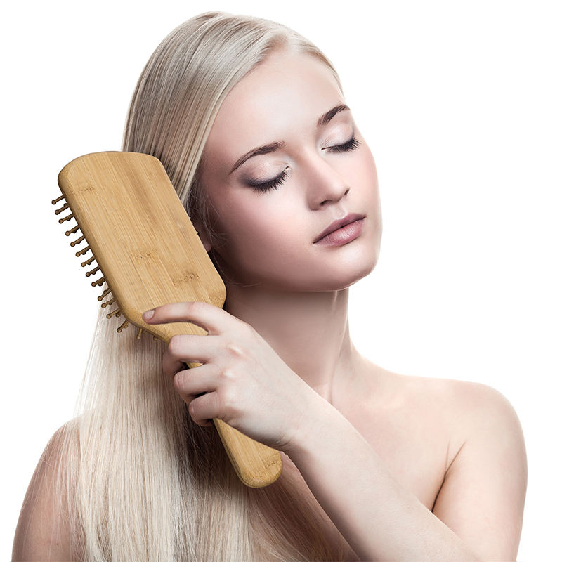 Salon Hair Equipment Hair Care Wooden Paddle Brush Air Cushion Natural Detangling Wood Hair Comb Set