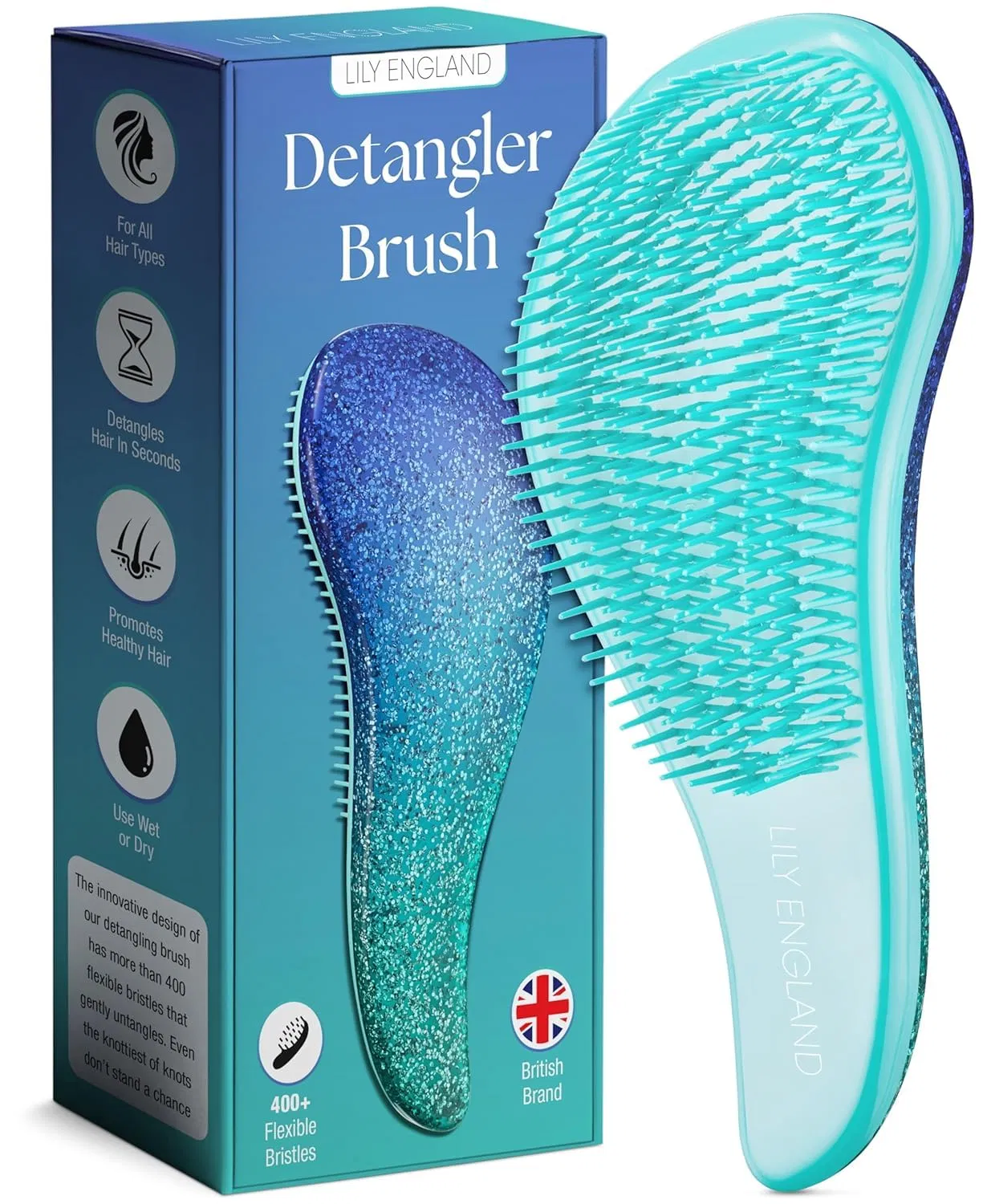 Detangler Brush for Curly Hair, Thick, Straight &amp; Natural Hair