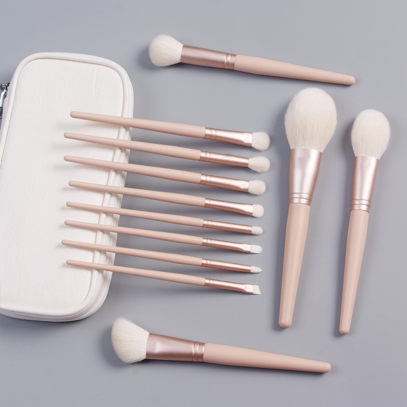 Beautichen 12PCS Pink Matte Makeup Brush Set with Rose Gold Ferrules – Soft Synthetic Cosmetic Brushes– Professional Makeup Brushes Kit for Beginner