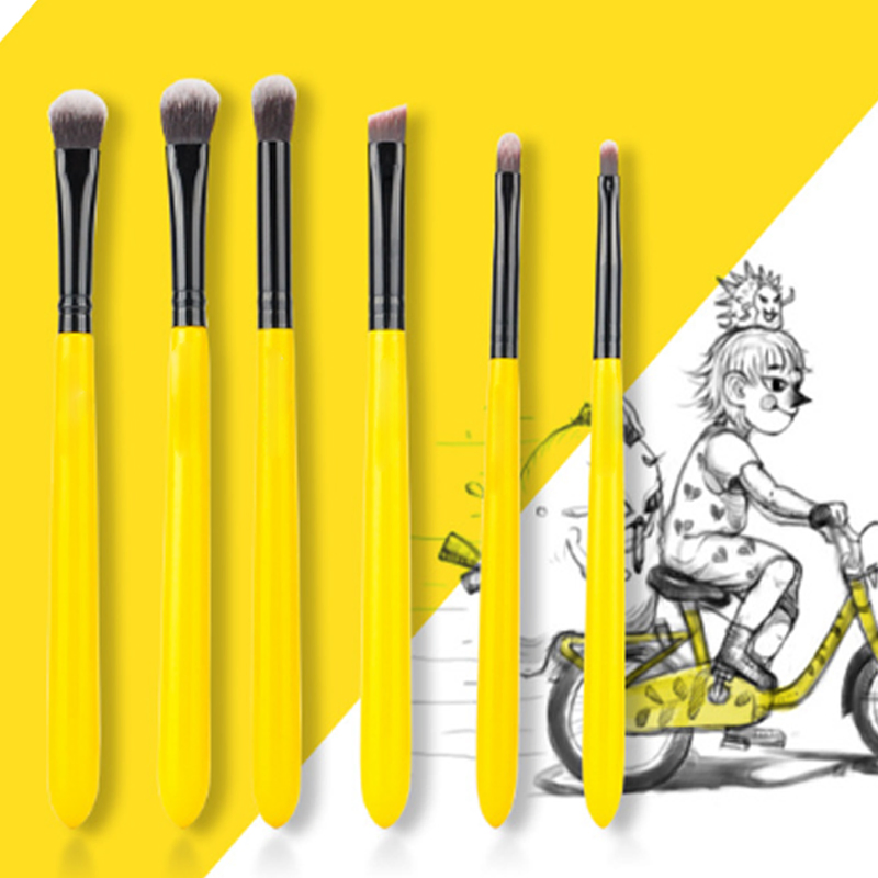 Makeup Brush-Yellow Series 12PCS Synthetic Hair -Face&Eye Cosmetic Pen Artificial Hair Make up Brush Set