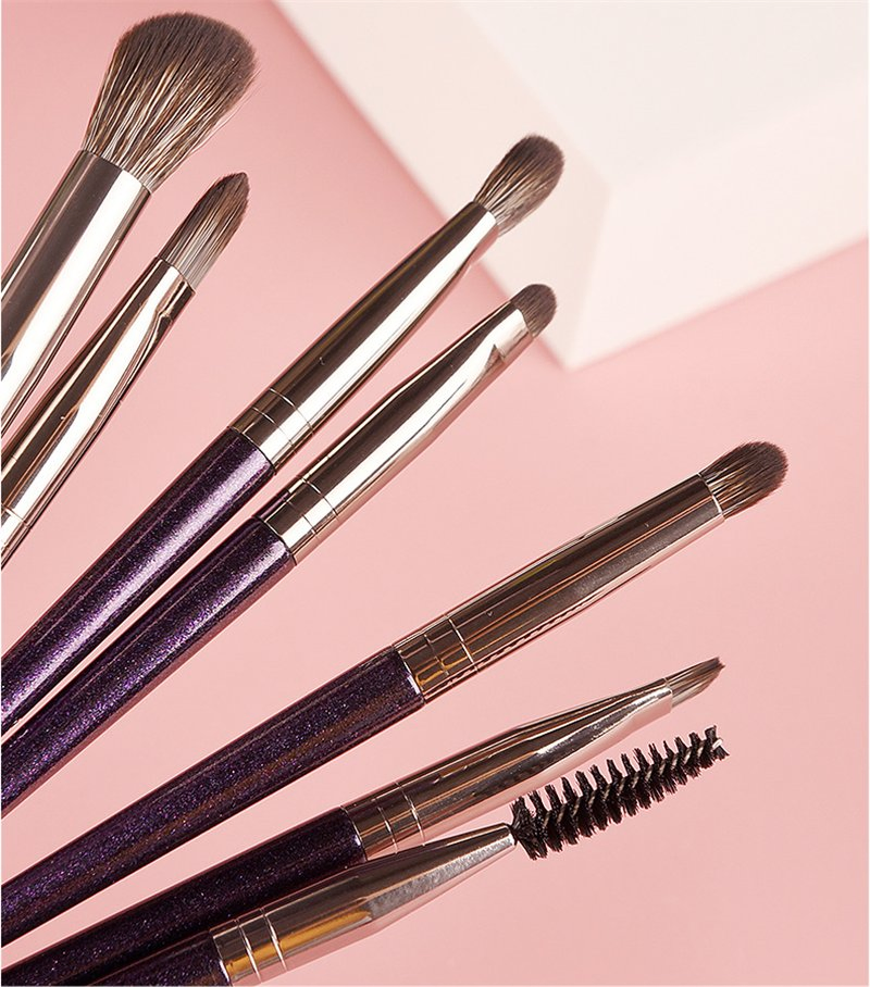 Luxury 11 PCS Vegan Private Label Brush Custom Logo Cruelty Free Soft Bristles Purple Makeup Brushes Set