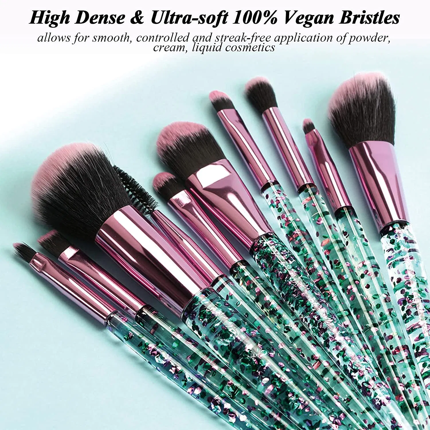 High Quality 10 PCS Premium Synthetic Foundation Powder Concealers Eye Shadows Beauty Makeup Tools Cosmetic Brush Kit Professional Makeup Brushes Set