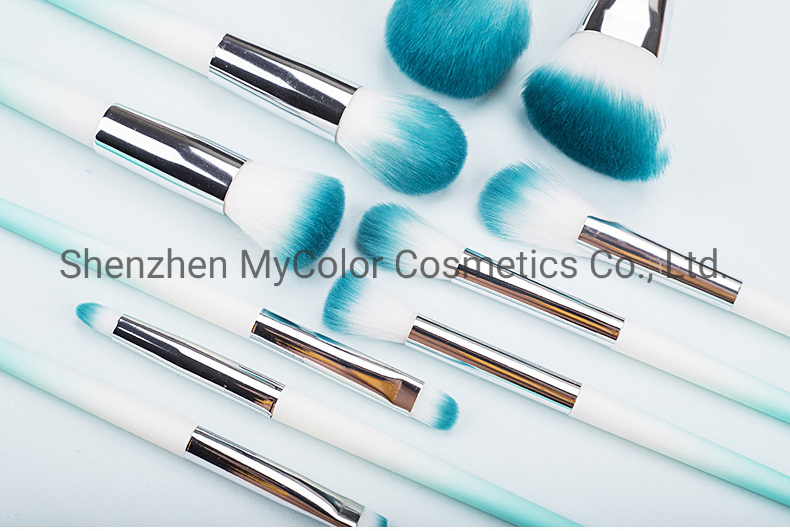 Private Logo OEM Customized Cosmetic Brushes 10PCS Face Eye Lip Makeup Brush Set