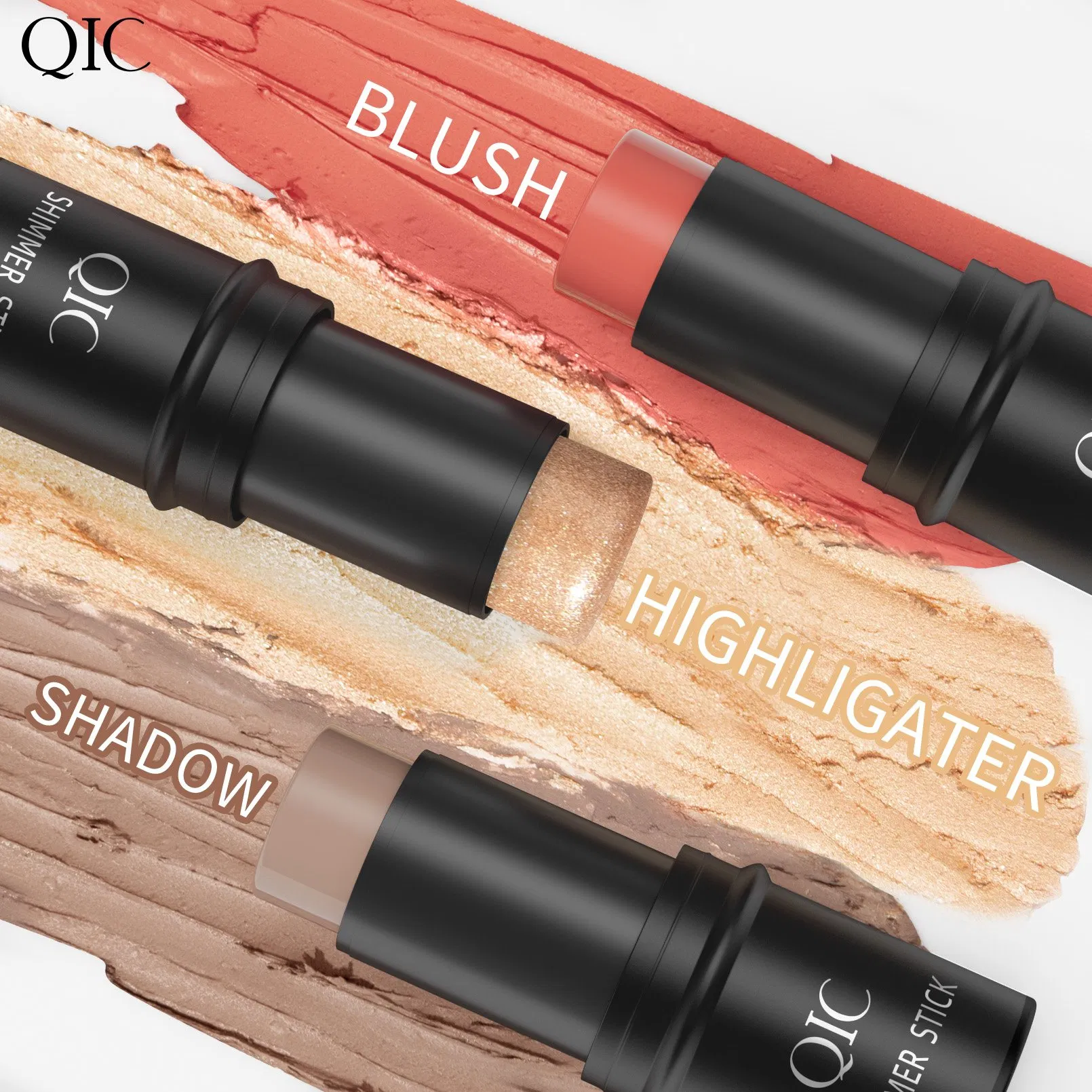 Full Cover Contour with Brush Highlighting Concealer Cosmetics Private Label Face Makeup Bronzer Contour Stick Set