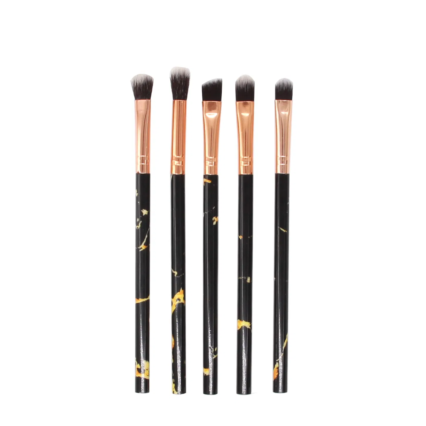 Beautichen 10PCS Marble Make up Brushes High End Vegan Short Handle Custom Logo Private Label Black Makeup Brush Set
