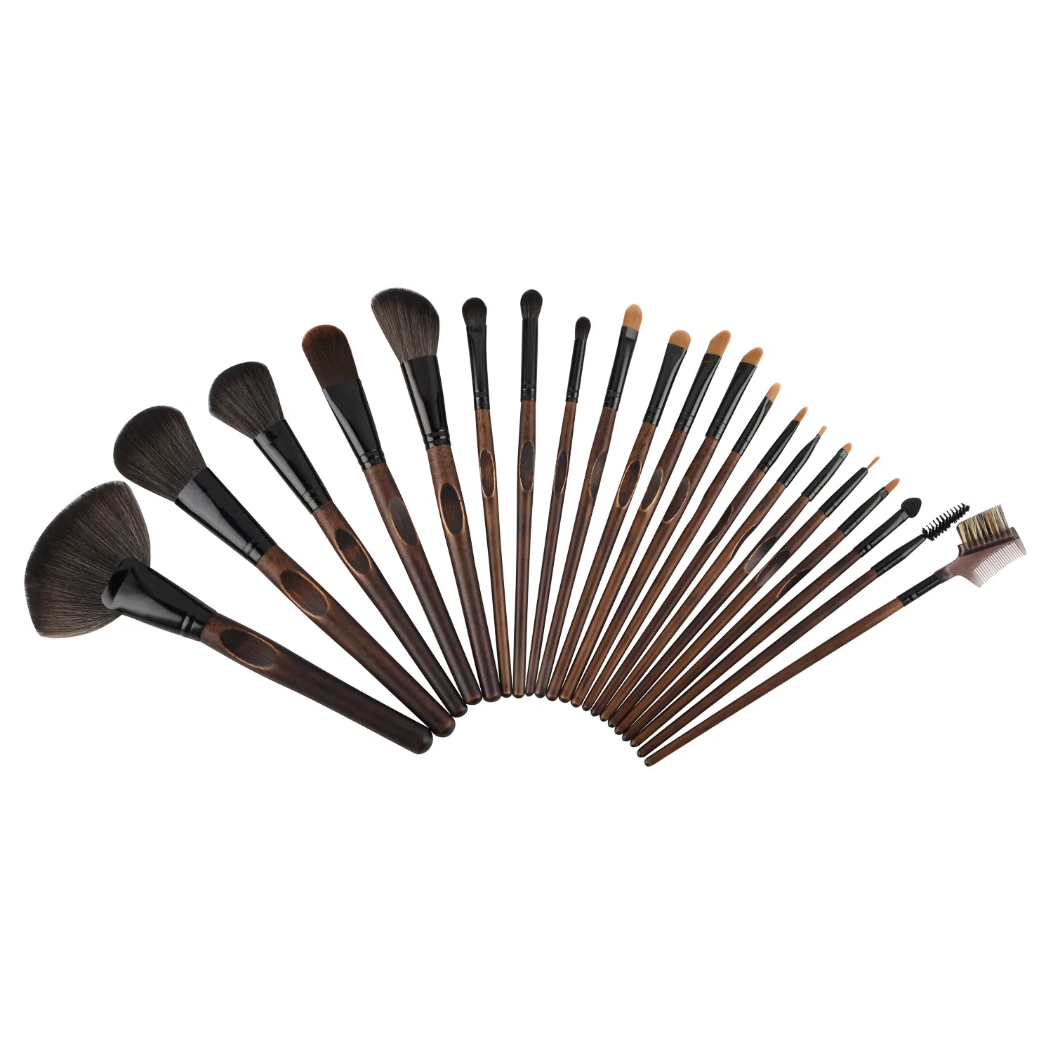 Beautichen Wholesale 21PCS Black High Quality Make up Brushes Set Custom Vegan Good and Professional Custom Synthetic Makeup Brush Set