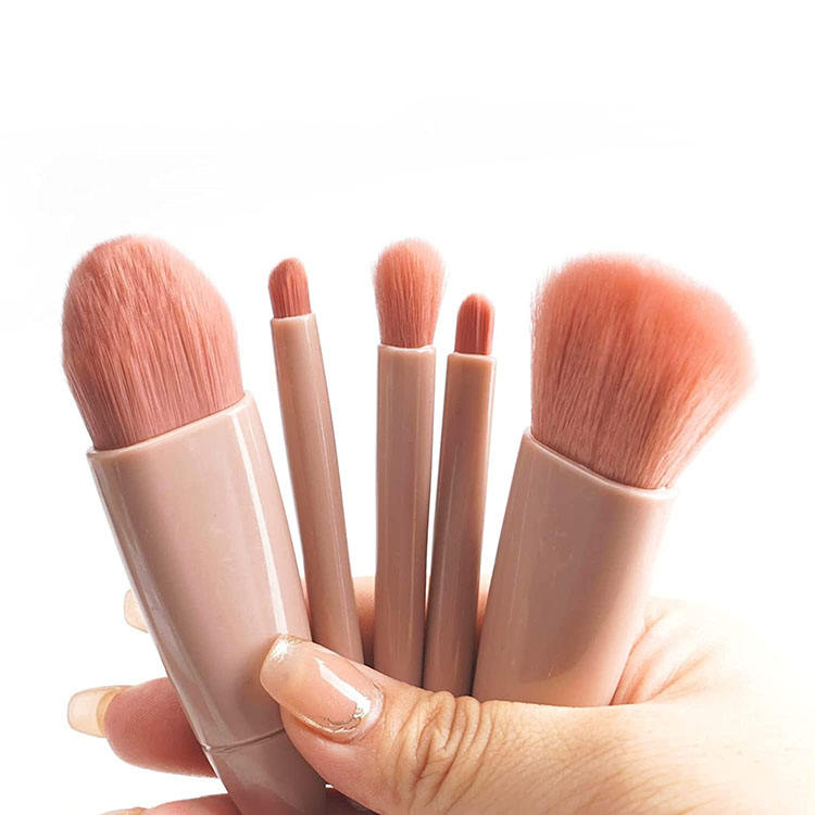 Customizable 5-Piece Mini Portable Makeup Brush Set