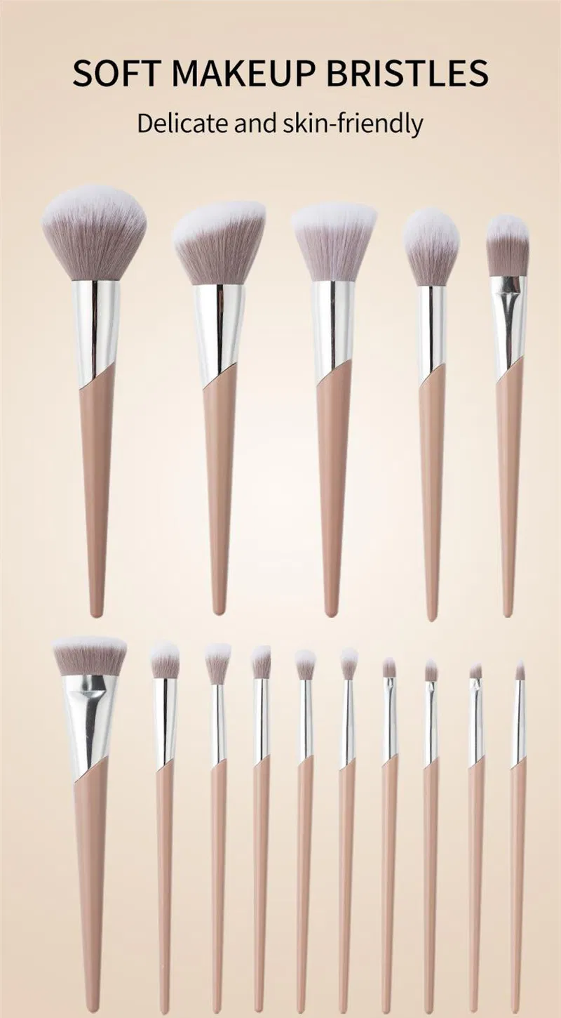 OEM Custom Logo Cosmetic Brush Natural Hair Private Label Professional Makeup Brush Set