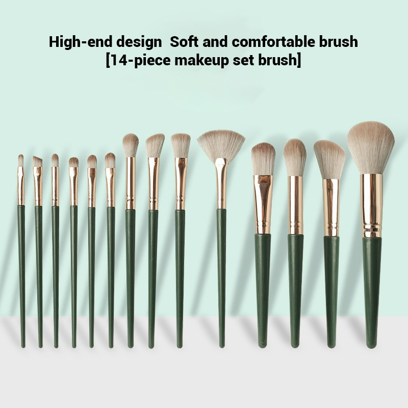 14-Piece Makeup Brush Set: Soft-Bristle Complete Beginner's Makeup Brush Collection