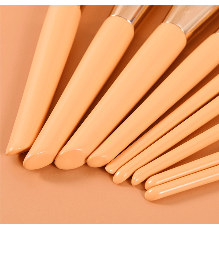 Beautichen 10PCS Vibrant Orange Youth Makeup Brush Set - OEM Private Label