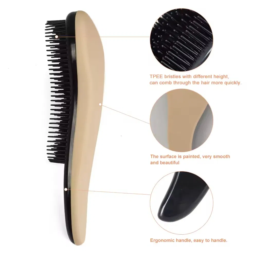 2025 Custom Comb for Natural Shampoo Scalp Massage Round Curly Detangling Hair Brush