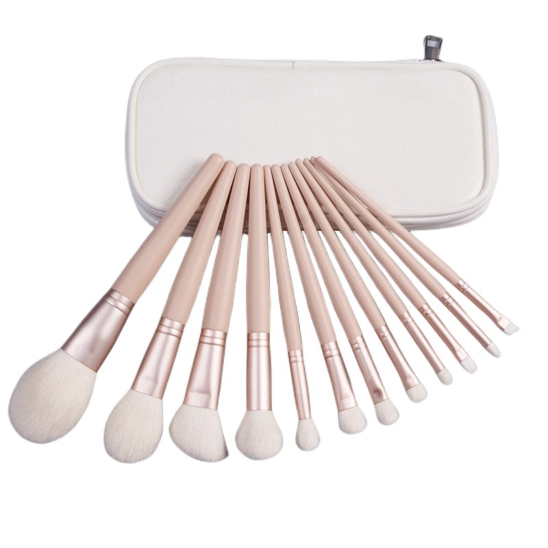 Beautichen 12PCS Pink Matte Makeup Brush Set with Rose Gold Ferrules – Soft Synthetic Cosmetic Brushes– Professional Makeup Brushes Kit for Beginner