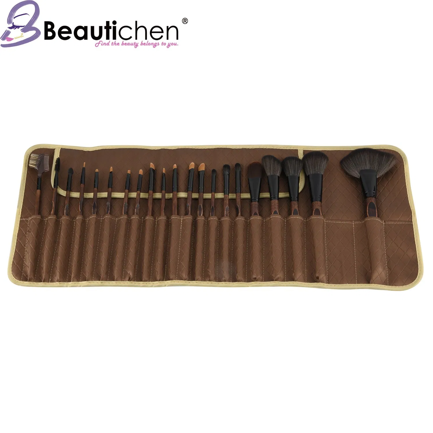 Beautichen Wholesale 21PCS Black High Quality Make up Brushes Set Custom Vegan Good and Professional Custom Synthetic Makeup Brush Set