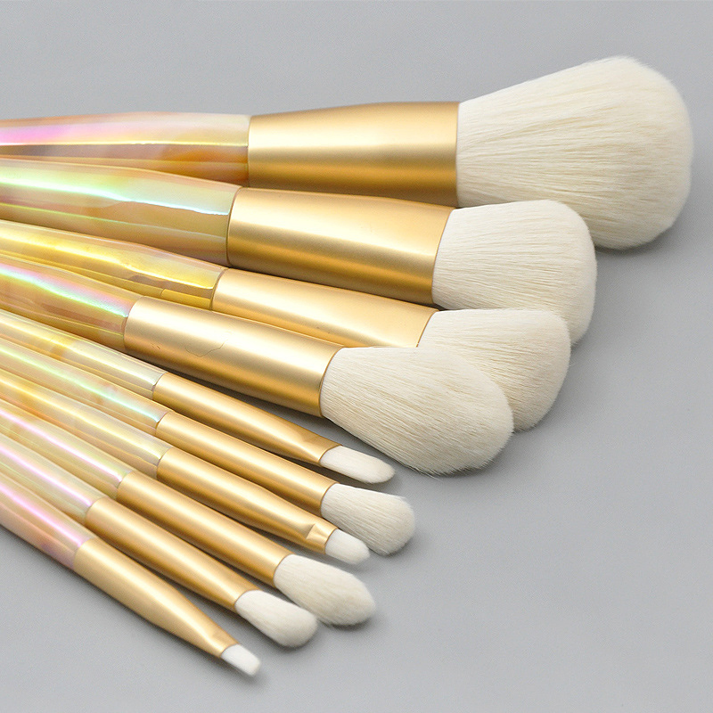10PCS Professional Cosmetics Brushes Kit Color Handle Soft Synthetic Hair Foundation Brush Eye Brush Lip Brush ODM OEM Makeup Brushes Set