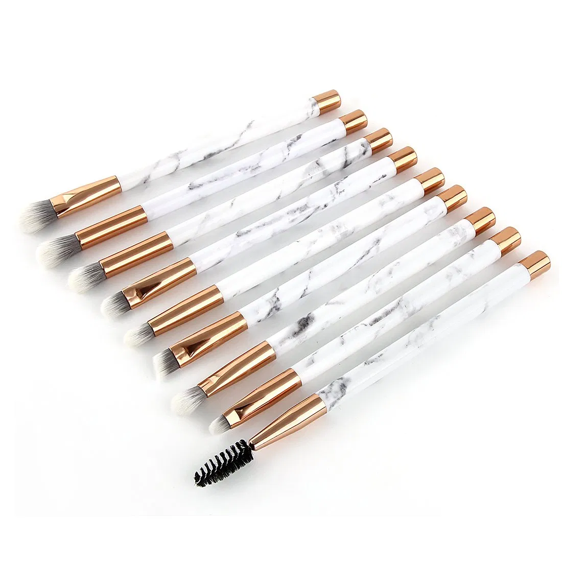 Beautichen 2025 Free Sample 15PCS Luxury Marble Kabuki Makeup Brush Set