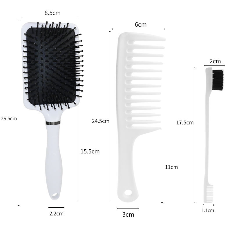 Wholesale Curly Detangle Deman Wet Antistatic 3 in 1 Hair Highlight Glitter High Quality Massage Set Brushes
