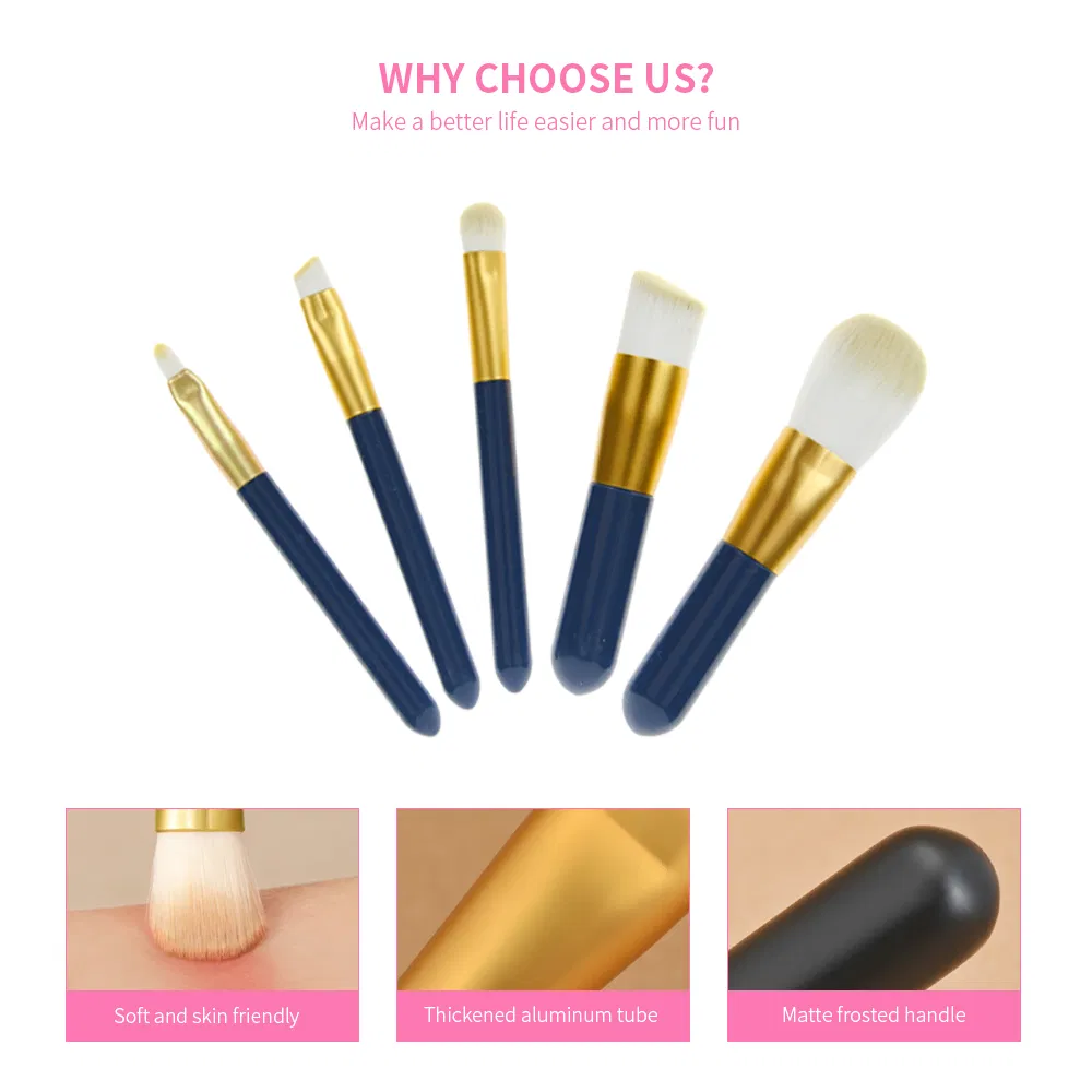 High Quality 5PCS Mini Makeup Brushes Set Professional Custom Logo Makeup Brush Set