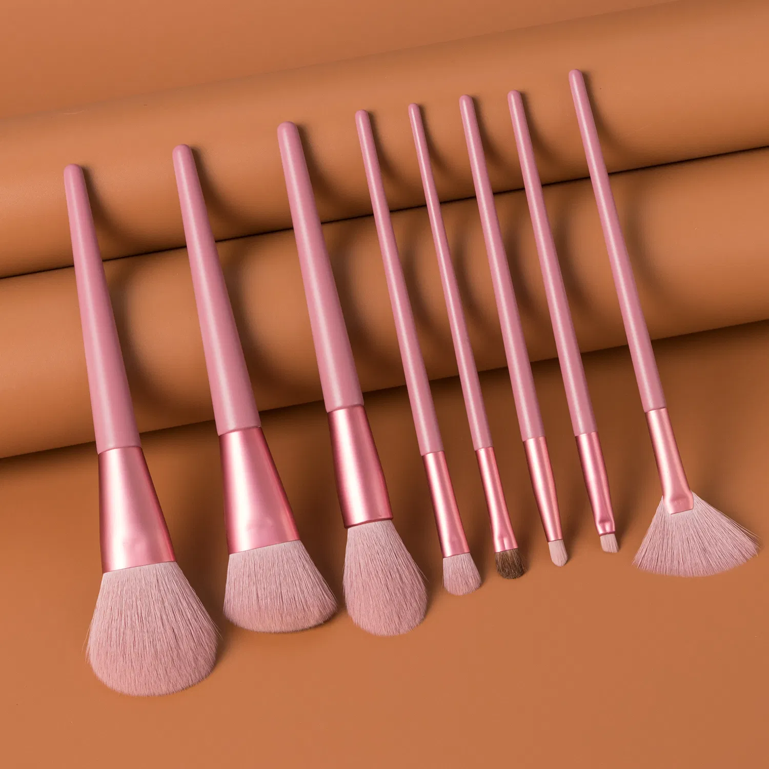 High Quality 8PCS Vegan Brushes Powder Foundation Blending Eyeshadow Eyeliner Lip Cosmetic Brush Set