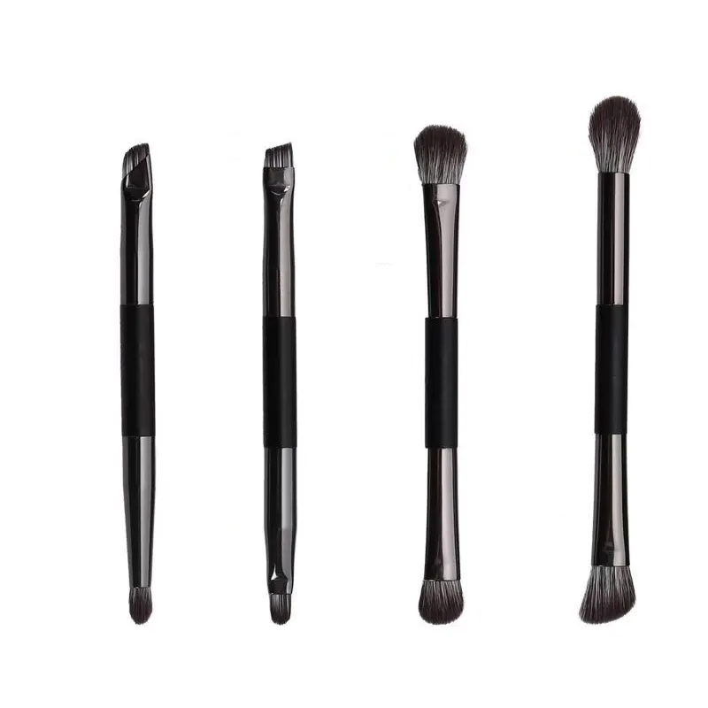 4 PCS Eye Shadow Brush Eyebrow Brush Concealer Paint Brush Nose Highlight Brush Powder Blusher Brush Face Double Head Makeup Brush Set