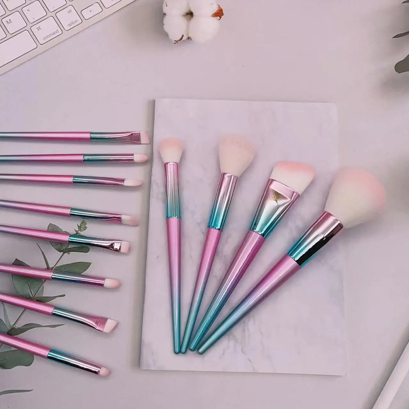 12 PCS Starter Makeup Brushes Soft Fur Face Brush Foundation Brush Powder Brush Highlight Brush Blush Brush Contour Concealer Cosmetic Brushes