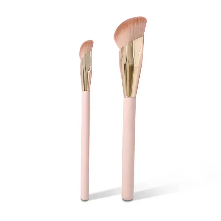 Oblique Head Contour Wool Flat Type Cosmetic Brush