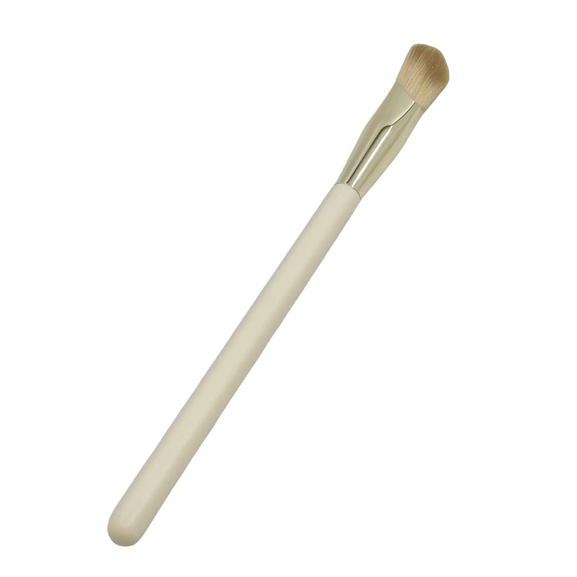 2PCS Custom Logo Angled Round Top Concealer Brush Synthetic Hair Foundation Brush for Powder Liquid Cream