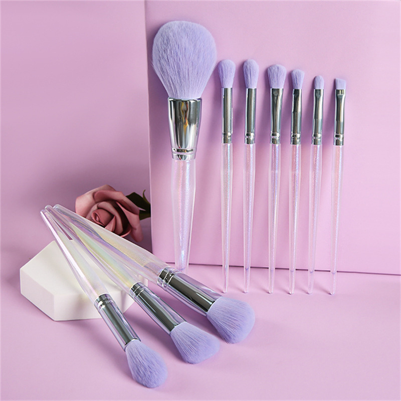 High Quality Luxury Cosmetics Brushes Kit Synthetic Transparent Handle Private Trademark Self Tanner Kabuki ODM OEM Makeup Brushes Set