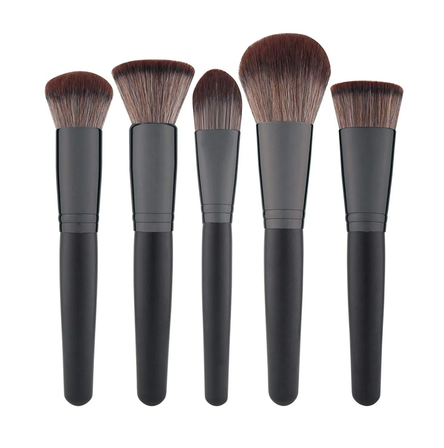 Beautichen Premium Synthetic Powder Foundation Highlight Concealer Eyeshadow Blending Eyebrow Liner Spoolie Brush Set Black 14PCS Makeup Brushes Set