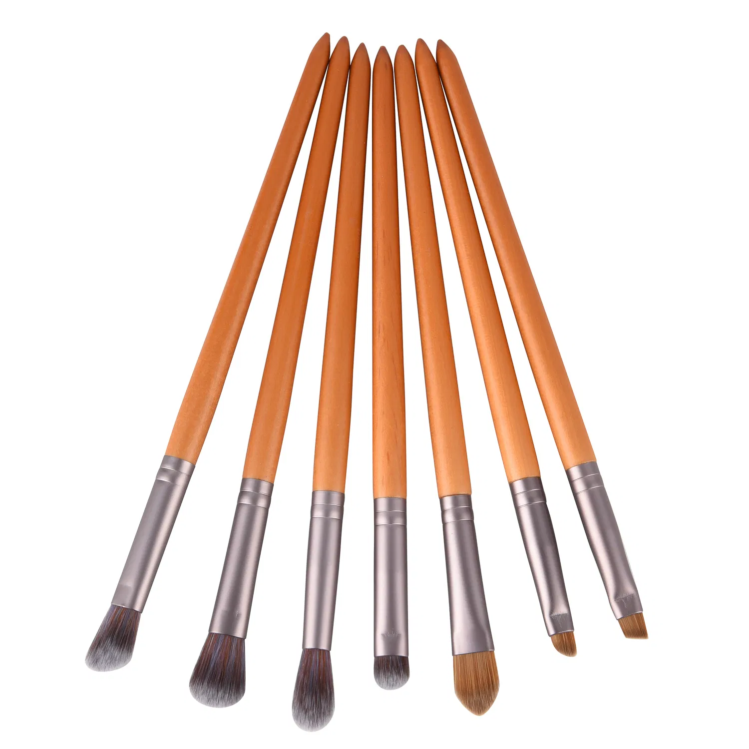 Beautichen Private Label Customized 12 Pieces Portable Brown Wood Synthetic Wholesale Travel Logo Vegan Eye Custom Makeup Brush Set