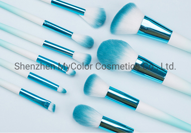 Private Logo OEM Customized Cosmetic Brushes 10PCS Face Eye Lip Makeup Brush Set