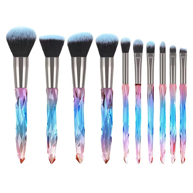 New Makeup Beginner Luxury Crystal Power Makeup Brush Set for Women