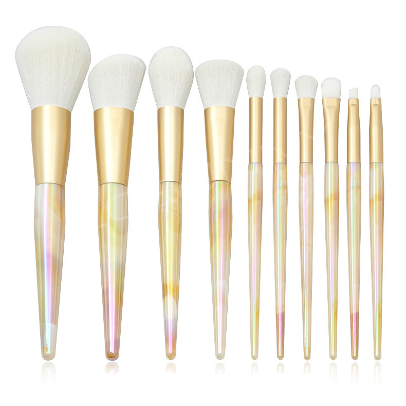 10PCS Professional Cosmetics Brushes Kit Color Handle Soft Synthetic Hair Foundation Brush Eye Brush Lip Brush ODM OEM Makeup Brushes Set