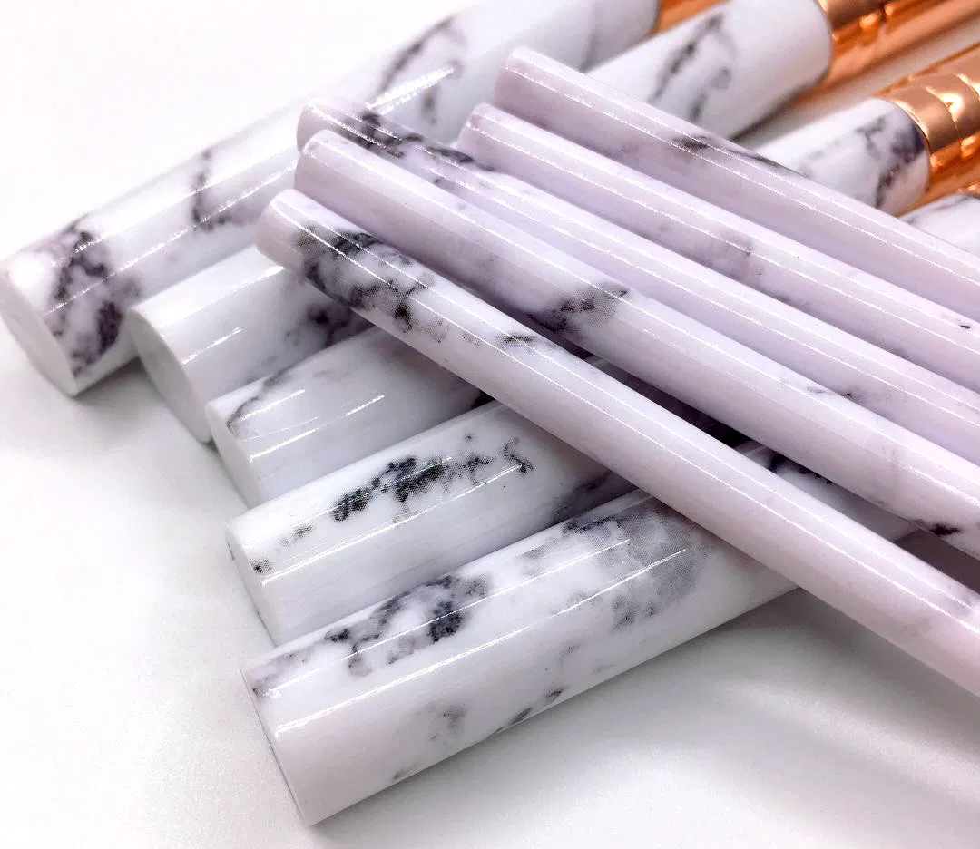 Hot Selling 10PCS Foundation Face Blush Marble Cosmetic Tools Beauty Makeup Brush Set