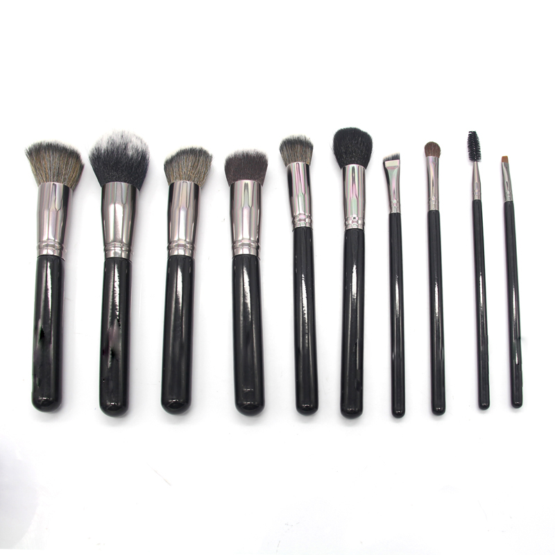 18PCS Double-Ended Makeup Brush Vegan Face Black Set of Makeup Brush for Cosmetics