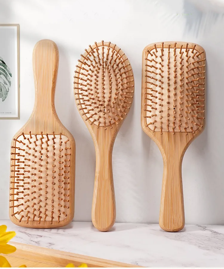Wholesale Hair Salon Natural Bamboo Hair Brush Set