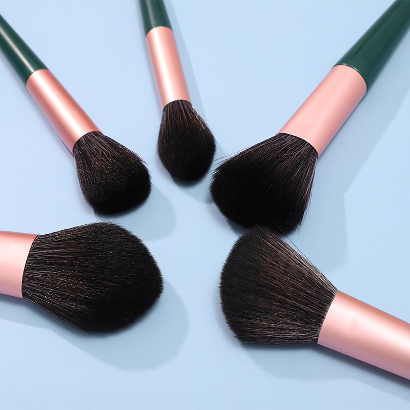 13PCS Green Color Makeup Brush Set Vegan Hair Brush Makeup Full Set of Beauty Tools