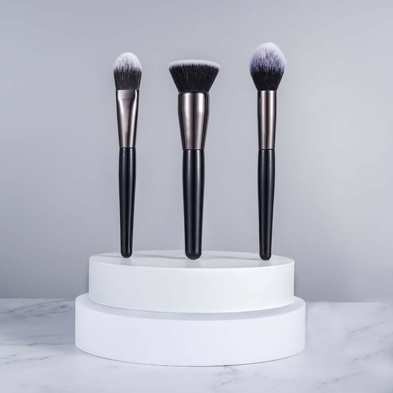 15PCS Black Color Makeup Brush Set High Quality Vegan Synthetic Hair Beginner Beauty Tools Manufacturers