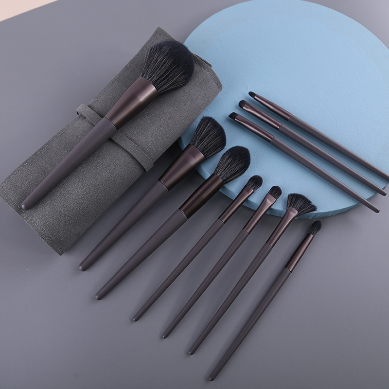 Wood Handle Synthetic Hair Private Label Cosmetic Make up Powder Blush Brushes Kit Makeup Brushes Set