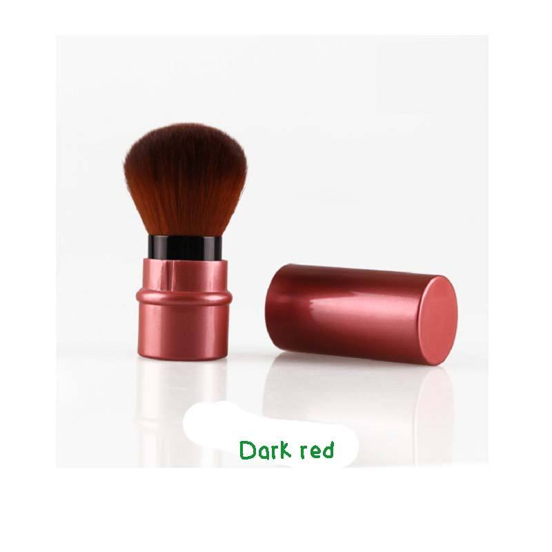 New Design Retractable Round Foundation Handmade Comfortable Soft Hair 8 Colors Single Big Loose Powder Brush