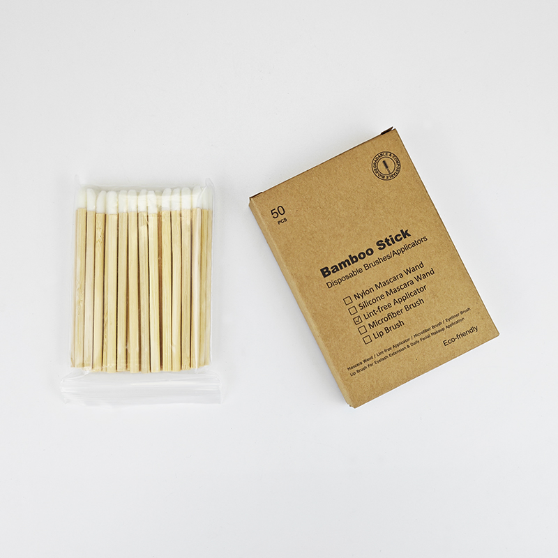 Eco Friendly Disposable Bamboo Lipstick Applicator Bamboo Lip Brush