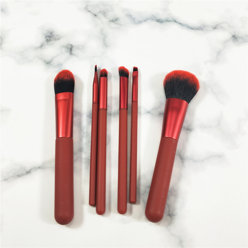Makeup Beauty Tools Set 6PCS Custom Private Label Wholesale Travel Plastic Handle Cosmetic Brush