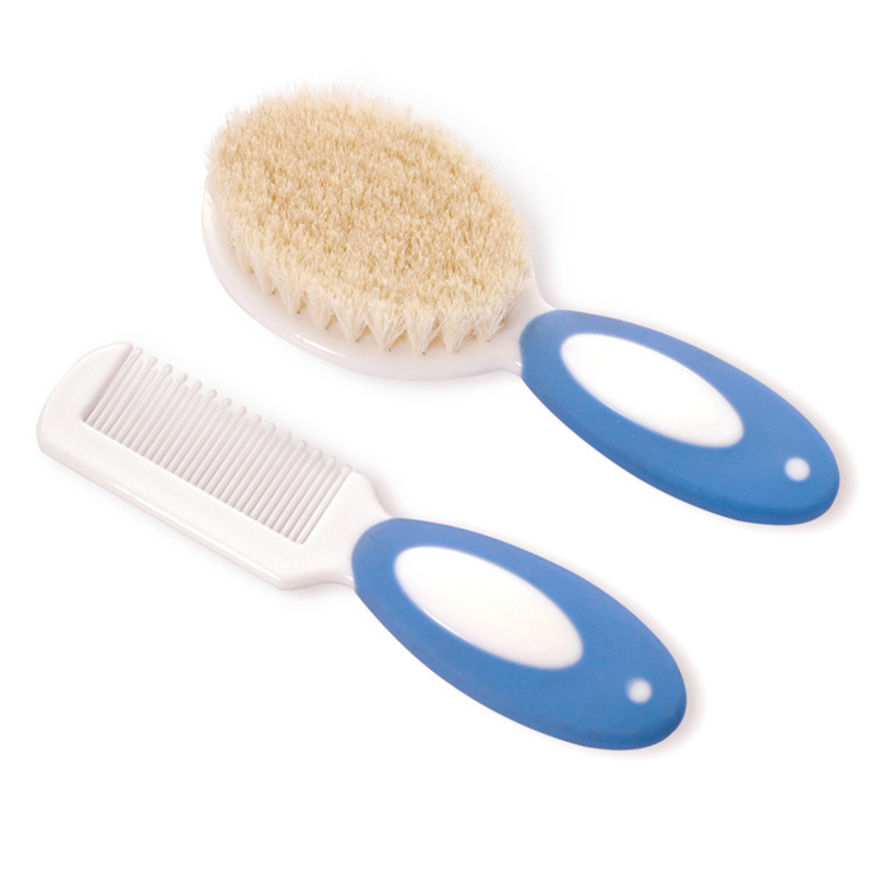 Natural Wool Hair Comb Newborn Personal Care Grooming Kit Brushes Set