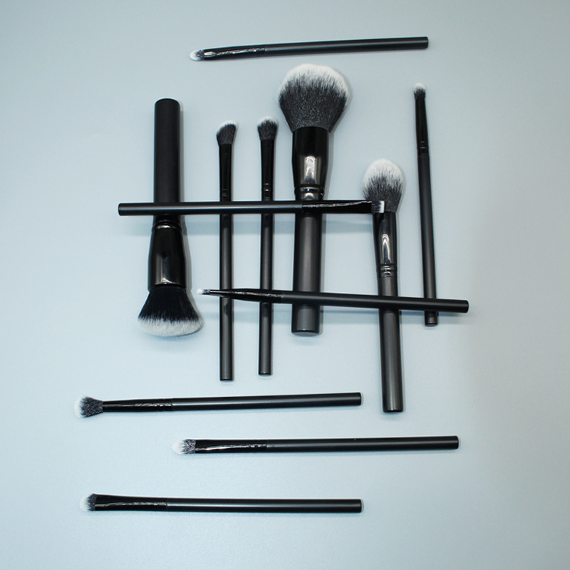 12 PCS Makeup Brush Set for Beginners with Wave Shape Angled Contour Brush, Soft Synthetic Vegan Bristles, Cosmetic Brushes Kit