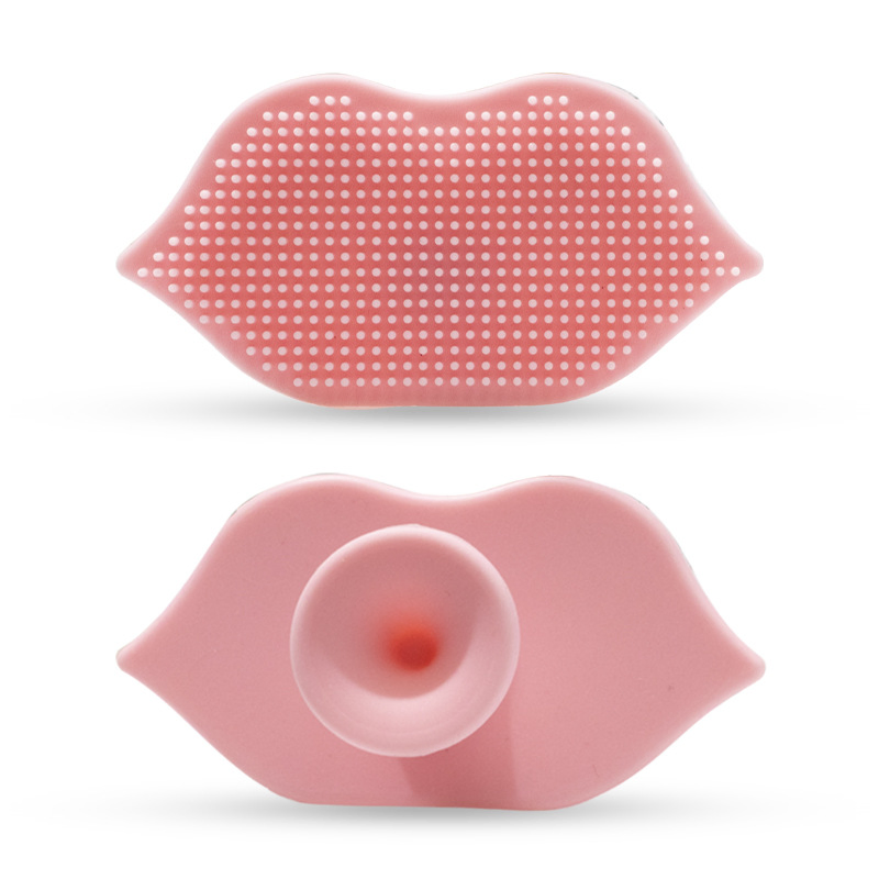 Lip-Shaped Silicone Facial Cleaning Brush Makeup Removal Brush