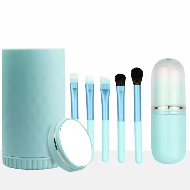 Wholesale Makeup Brush Mirror Box Portable Mini Makeup Brush Set with Mirror