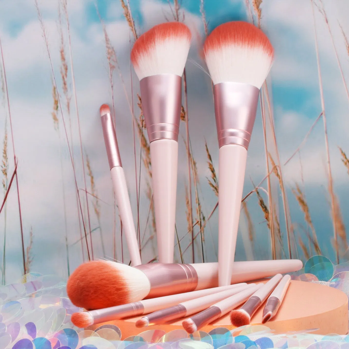 Professional 6PCS Cosmetic Wood Hand Makeup Brush Set