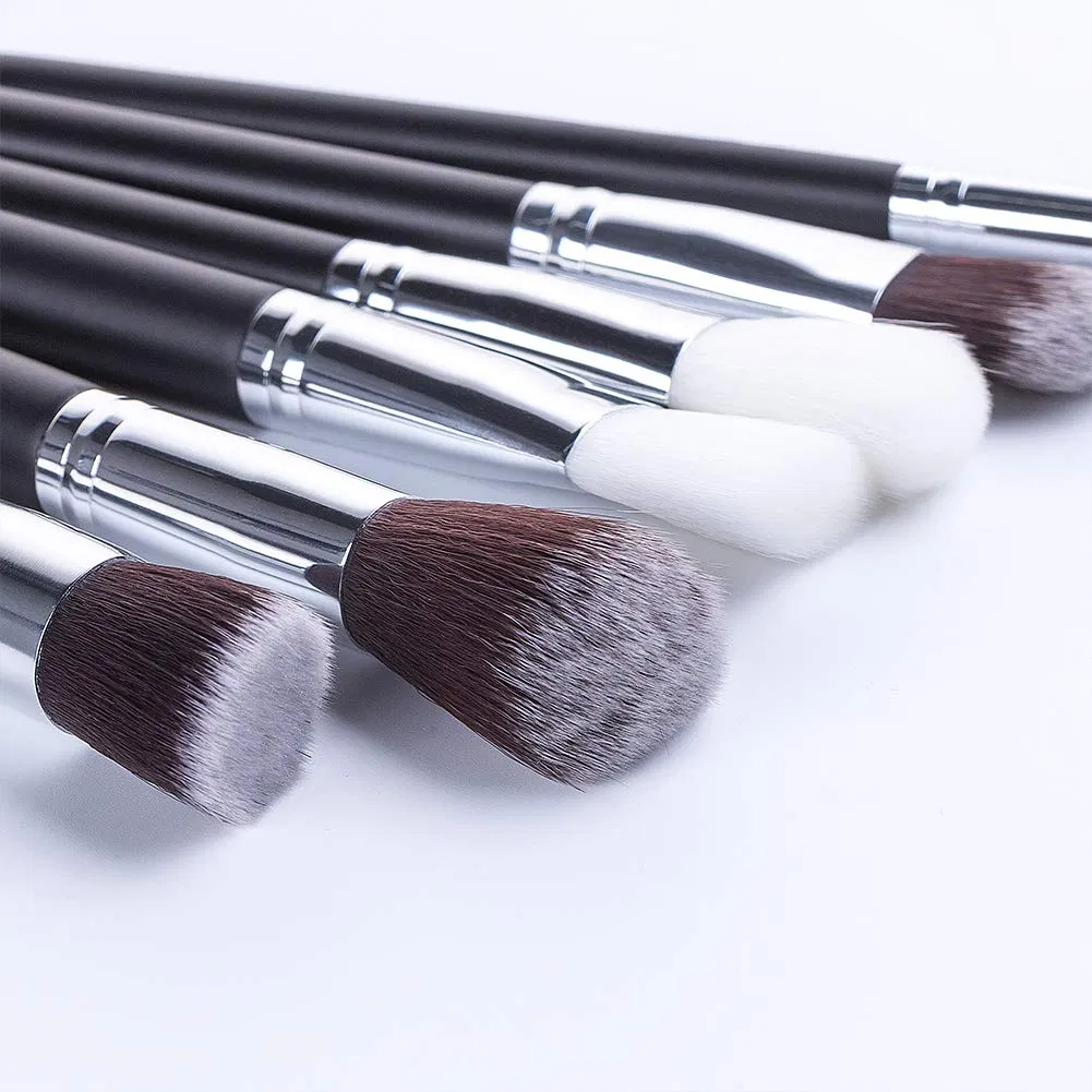 Beautichen 15pieces Black Unique PRO Manufacturer Vegan Wooden Professional Private Label Custom New Luxury Make up Brushes Set
